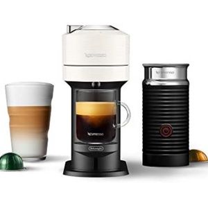 Nespresso Vertuo Next Coffee and Espresso Maker by De'Longhi, White with Aerocci